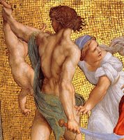 The Stanza Della Segnatura Ceiling The Judgment of Solomon [detail 1] by Raphael